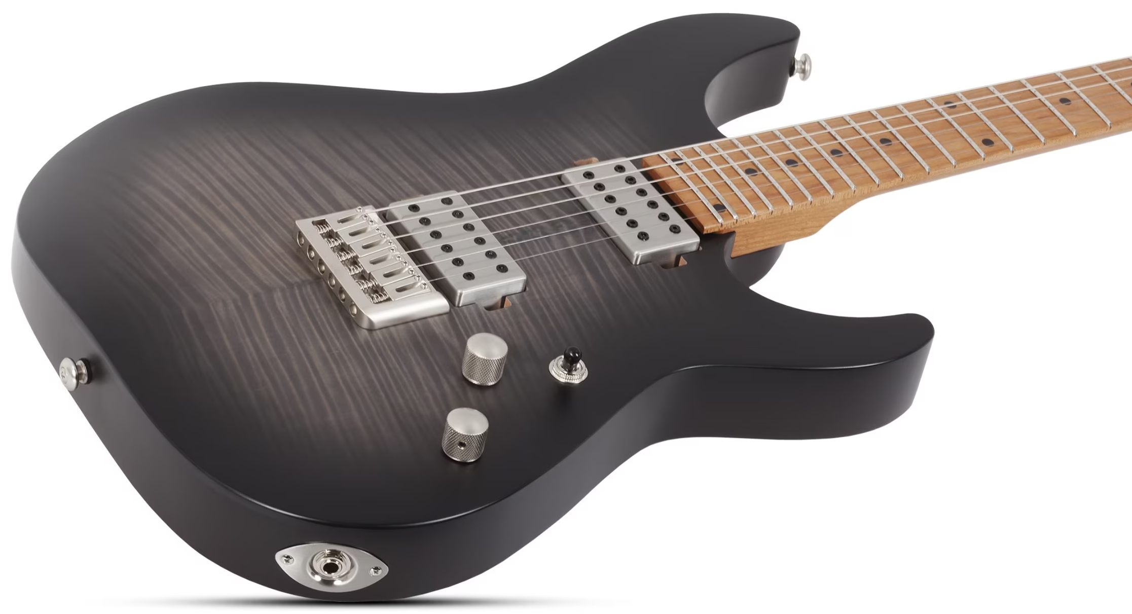 Schecter C1 Standard Plus 2h Ht Mn - Trans Black Burst - Guitare Électrique Forme Str - Variation 1