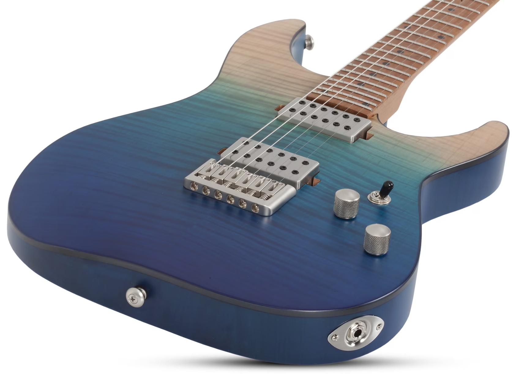 Schecter C1 Standard Plus 2h Ht Mn - Blue Fade - Guitare Électrique Forme Str - Variation 1