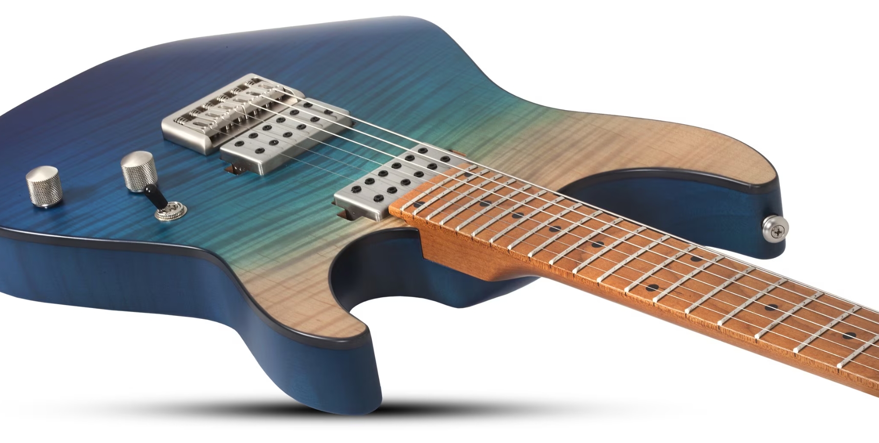 Schecter C1 Standard Plus 2h Ht Mn - Blue Fade - Guitare Électrique Forme Str - Variation 2