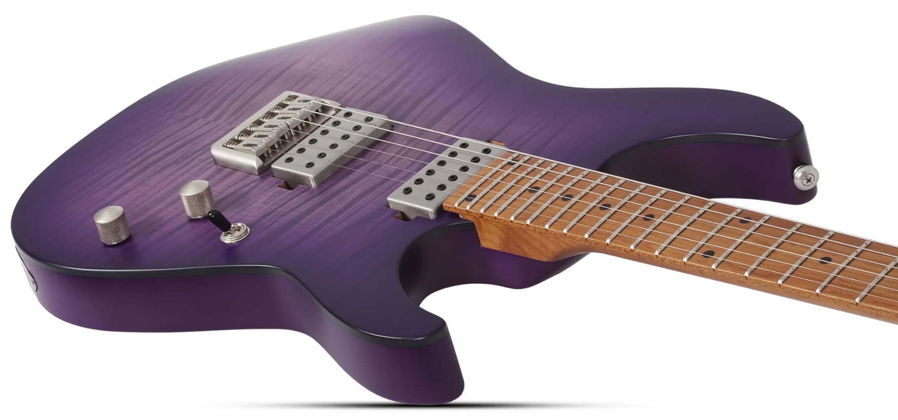 Schecter C1 Standard Plus 2h Ht Mn - Trans Purple Burst - Guitare Électrique Forme Str - Variation 2