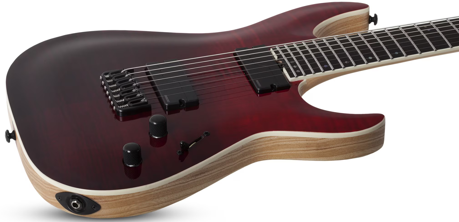 Schecter C7 Sls Elite 7c Baryton 2h Fishman Fluence Ht Eb - Blood Burst - Guitare Électrique Baryton - Variation 1