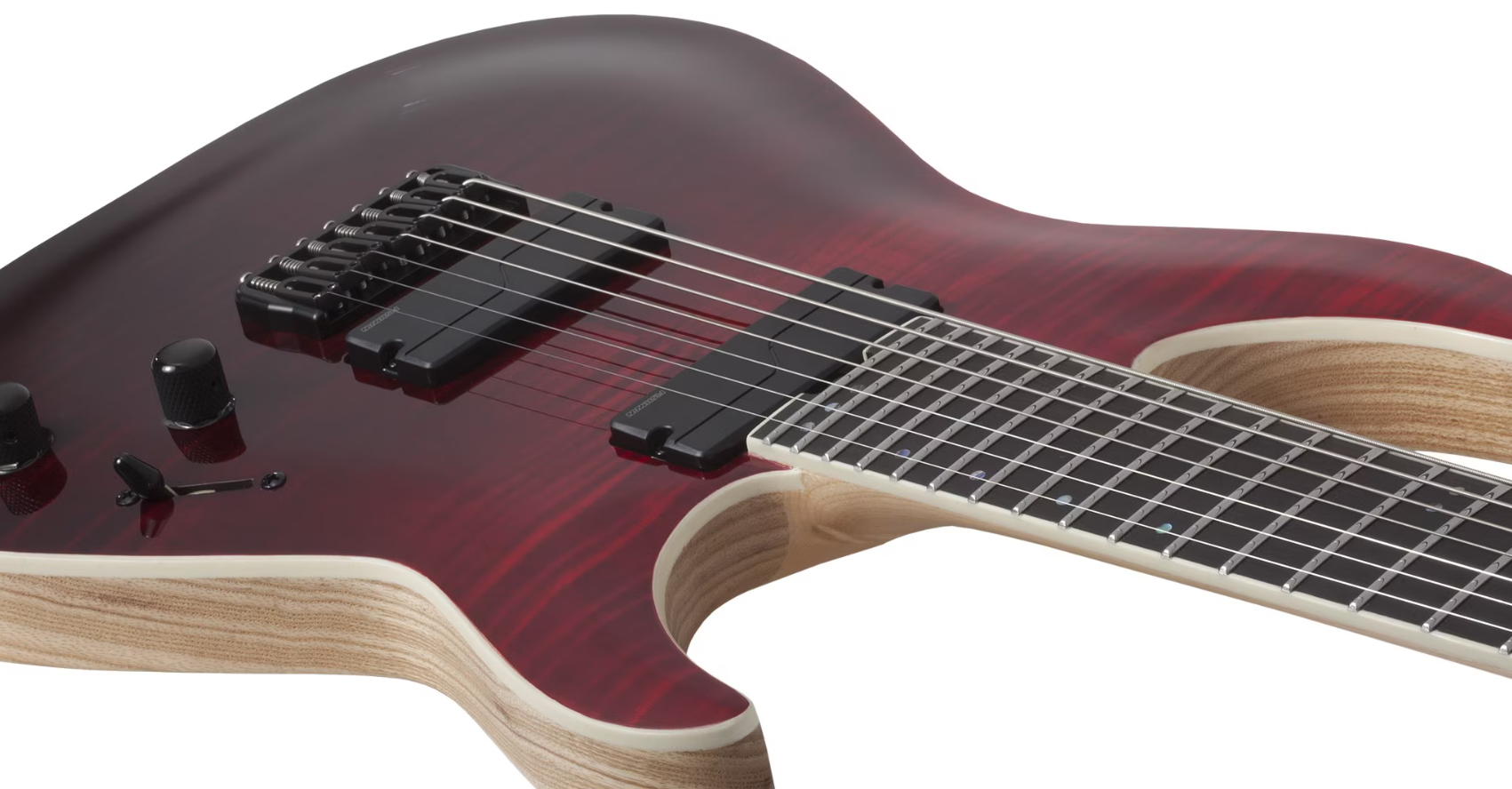 Schecter C7 Sls Elite 7c Baryton 2h Fishman Fluence Ht Eb - Blood Burst - Guitare Électrique Baryton - Variation 2
