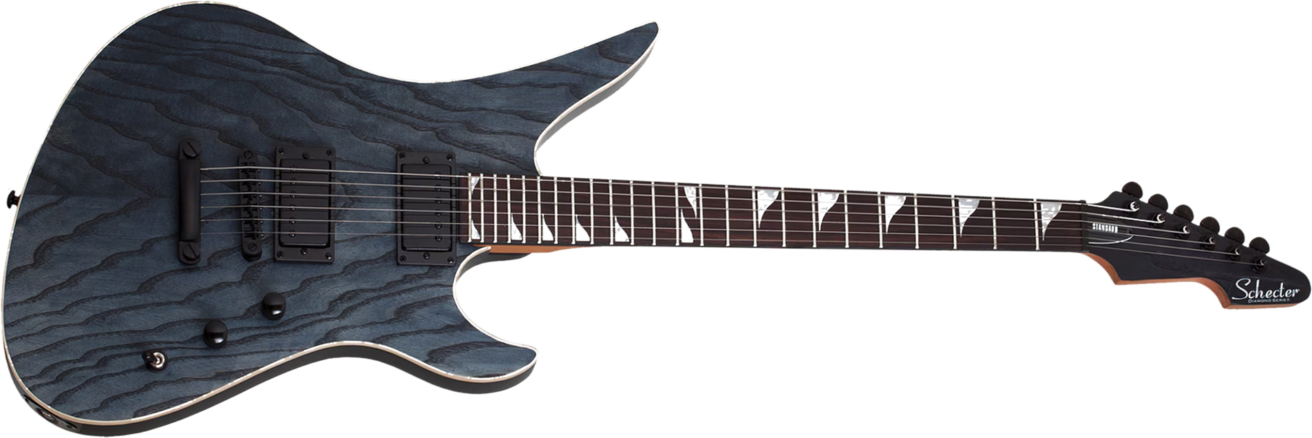 Schecter Avenger Standard 2h Ht Rw - Charcoal Satin - Guitare Électrique MÉtal - Main picture