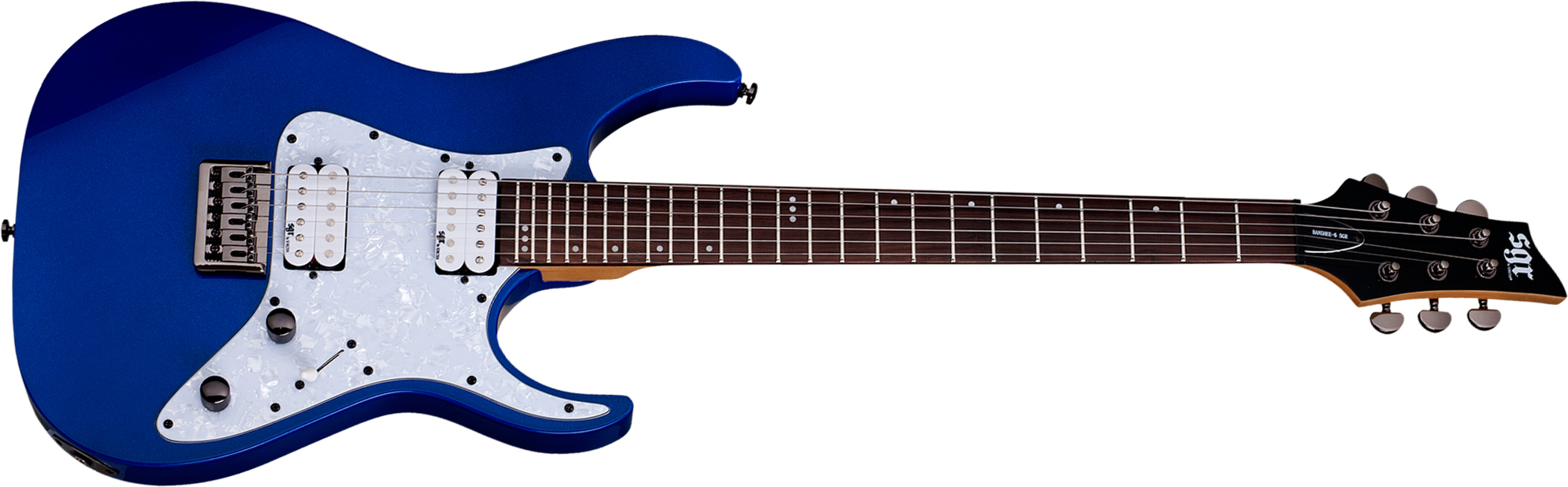 Schecter Banshee 6 Sgr 2h Ht Rw - Electric Blue - Guitare Électrique Forme Str - Main picture