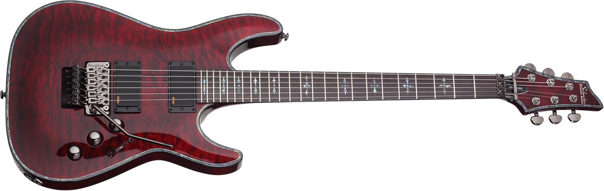 Schecter C-1 Fr Hellraiser 2h Emg Rw - Black Cherry - Guitare Électrique Forme Str - Main picture