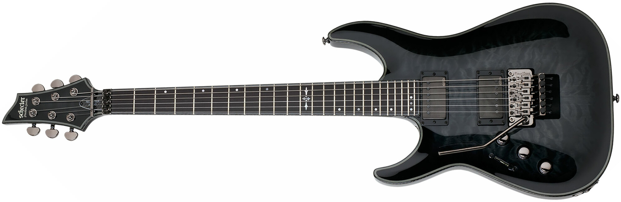 Schecter C-1 Fr Hellraiser Hybrid Lh Gaucher 2h Emg Eb - Trans. Black Burst - Guitare Électrique Gaucher - Main picture