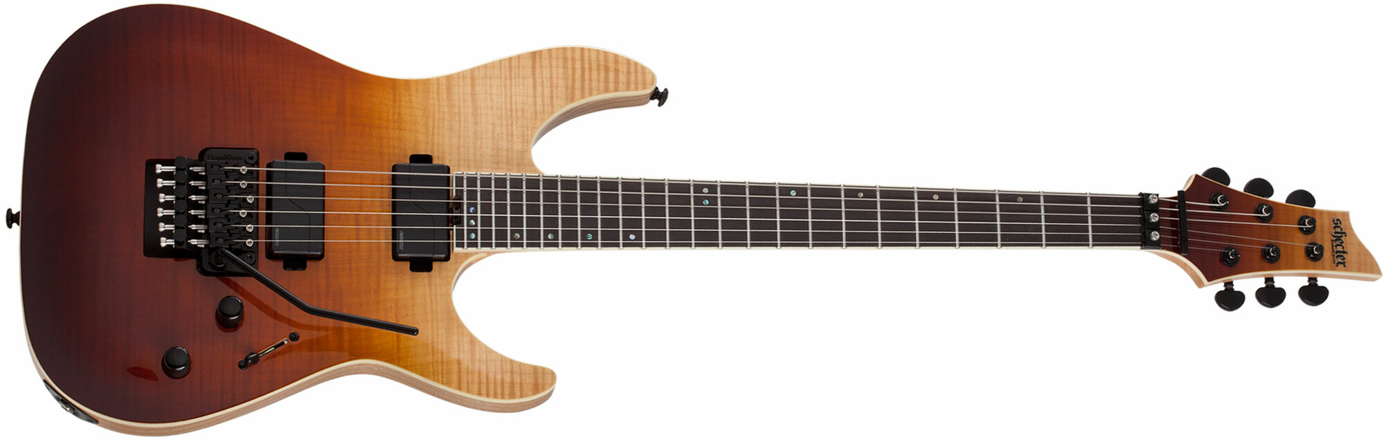 Schecter C-1 Fr Sls Elite 2h Fishman Fluence Modern Eb - Antique Fade Burst - Guitare Électrique Forme Str - Main picture