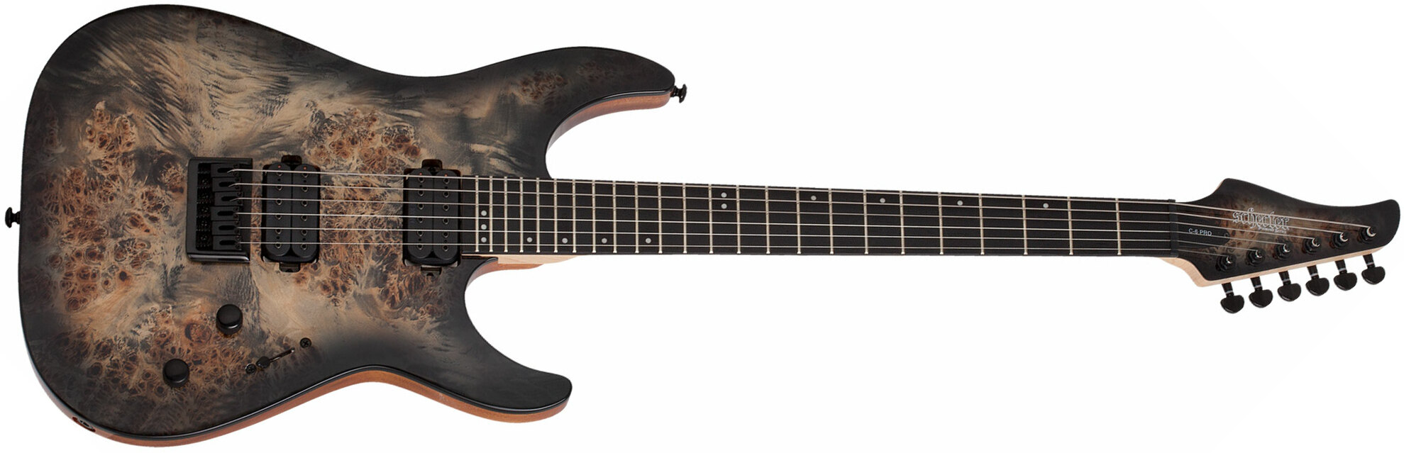 Schecter C-6 Pro 2h Ht Wen - Charcoal Burst - Guitare Électrique Double Cut - Main picture