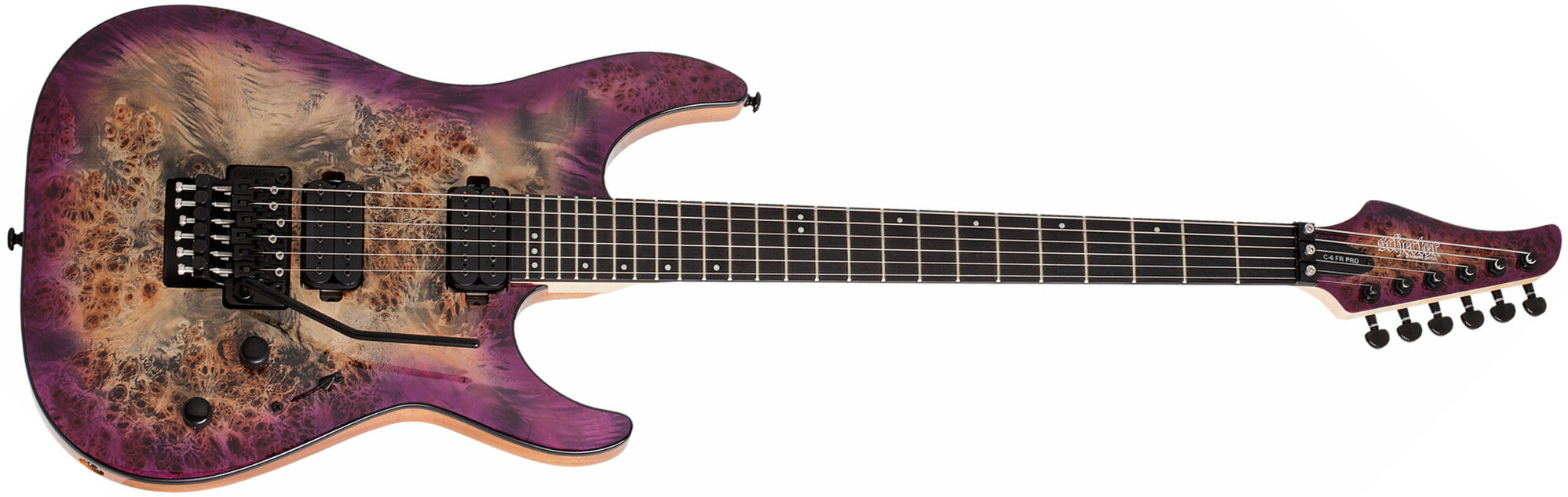 Schecter C-6 Pro Fr 2h Wen - Aurora Burst - Guitare Électrique Double Cut - Main picture