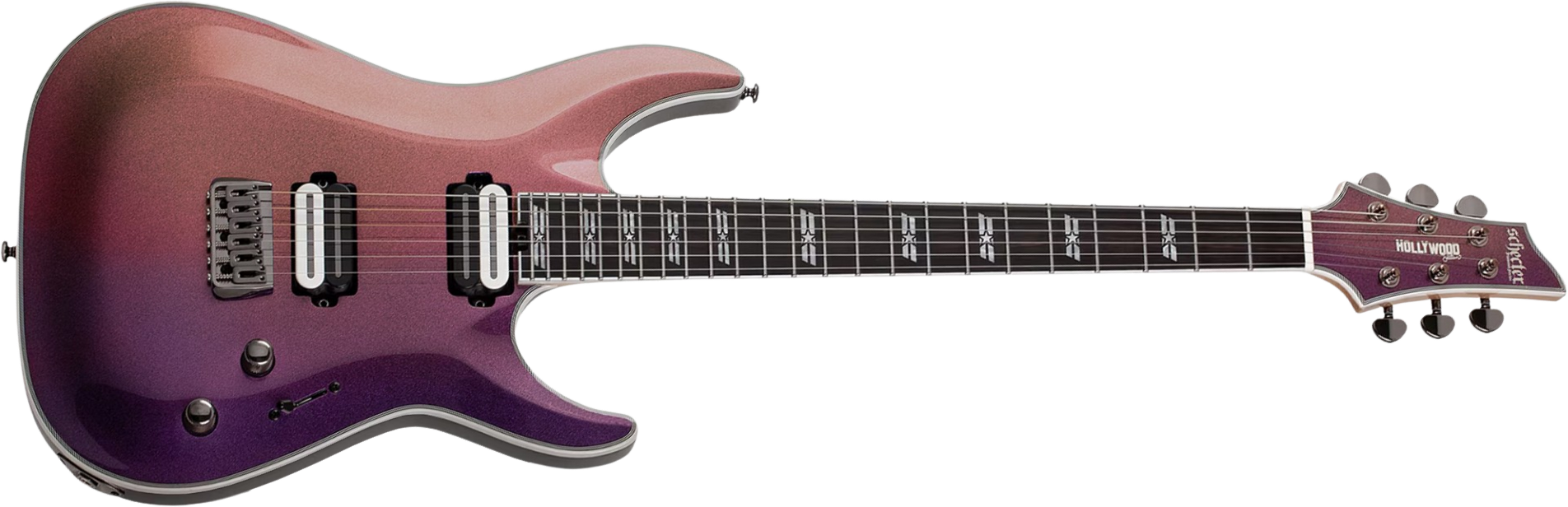 Schecter C1 Sls Hollywood 2h Fishman Fluence Modern Ht Eb - Supernova - Guitare Électrique MÉtal - Main picture