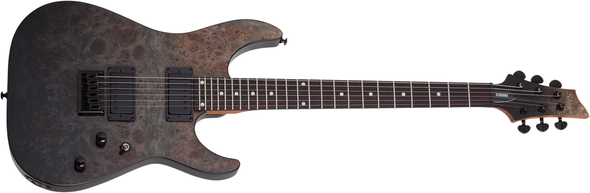 Schecter C1 Standard 2h Ht Rw - Black Fade Burst Burl - Guitare Électrique Forme Str - Main picture