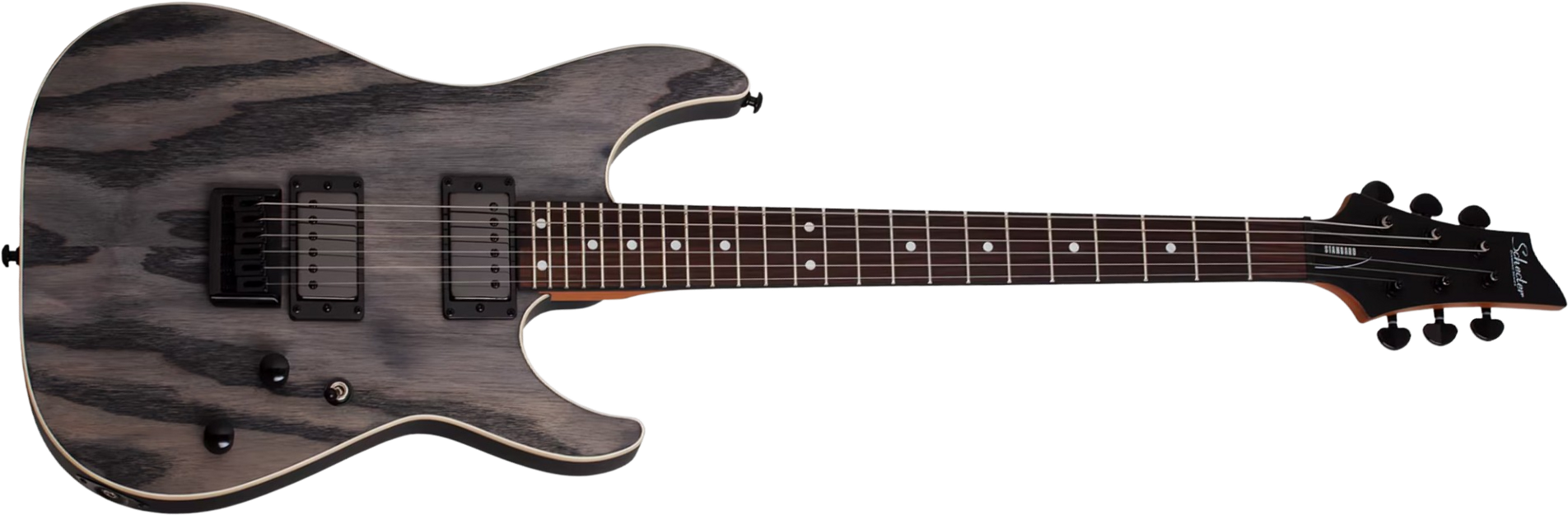 Schecter C1 Standard 2h Ht Rw - Charcoal Satin - Guitare Électrique Forme Str - Main picture