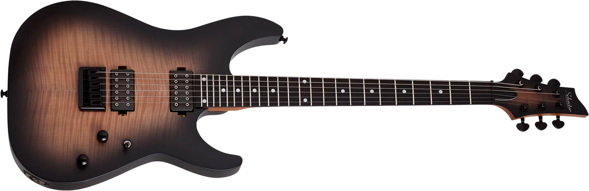 Schecter C1 Standard Plus 2h Ht Eb - Ember Burst - Guitare Électrique Forme Str - Main picture