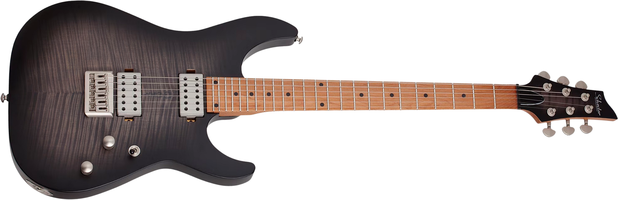 Schecter C1 Standard Plus 2h Ht Mn - Trans Black Burst - Guitare Électrique Forme Str - Main picture
