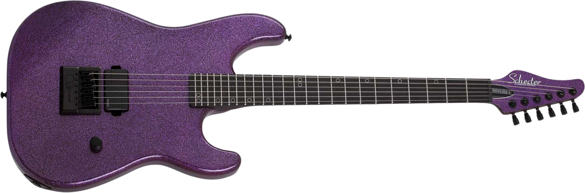 Schecter Daniel Haniss Danskimo 6 Signature 1h Fishman Fluence Ht Eb - Purple Sparkle - Guitare Électrique Forme Str - Main picture