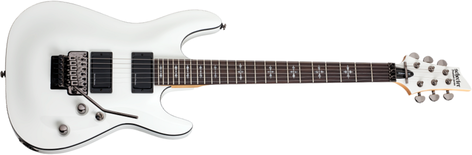 Schecter Demon-6 Fr 2h Rw - Vintage White - Guitare Électrique Forme Str - Main picture