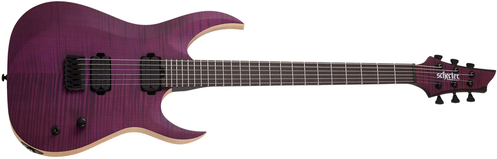 Schecter John Browne Tao-6 Signature 2h Ht Eb - Satin Trans Purple - Guitare Électrique Forme Str - Main picture