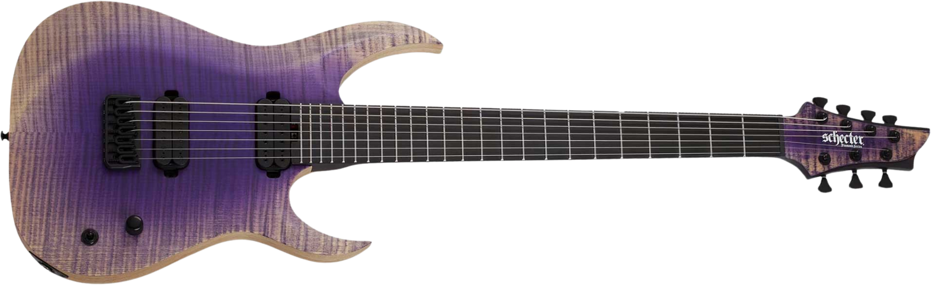Schecter John Browne Tao-7 Signature Baryton 2h Ht Eb - Ozone Burst - Guitare Électrique Baryton - Main picture