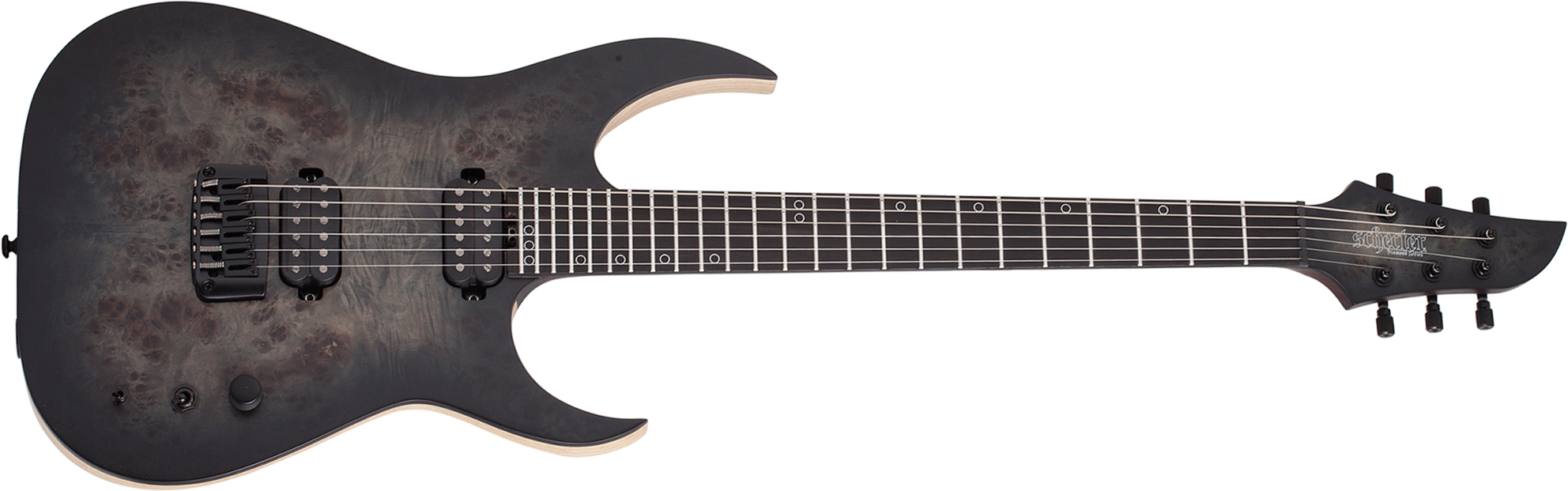 Schecter Keith Merrow Km-6 Mk-iii Artist Signature 2h Ht Eb - Trans Black Burst - Guitare Électrique Double Cut - Main picture