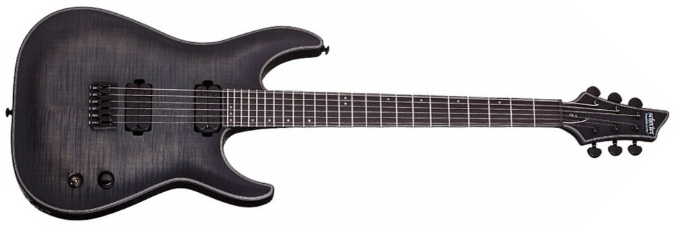 Schecter Keith Merrow Km-6 Signature Hh Ht Eb - Trans Black Burst Satin - Guitare Électrique Forme Str - Main picture