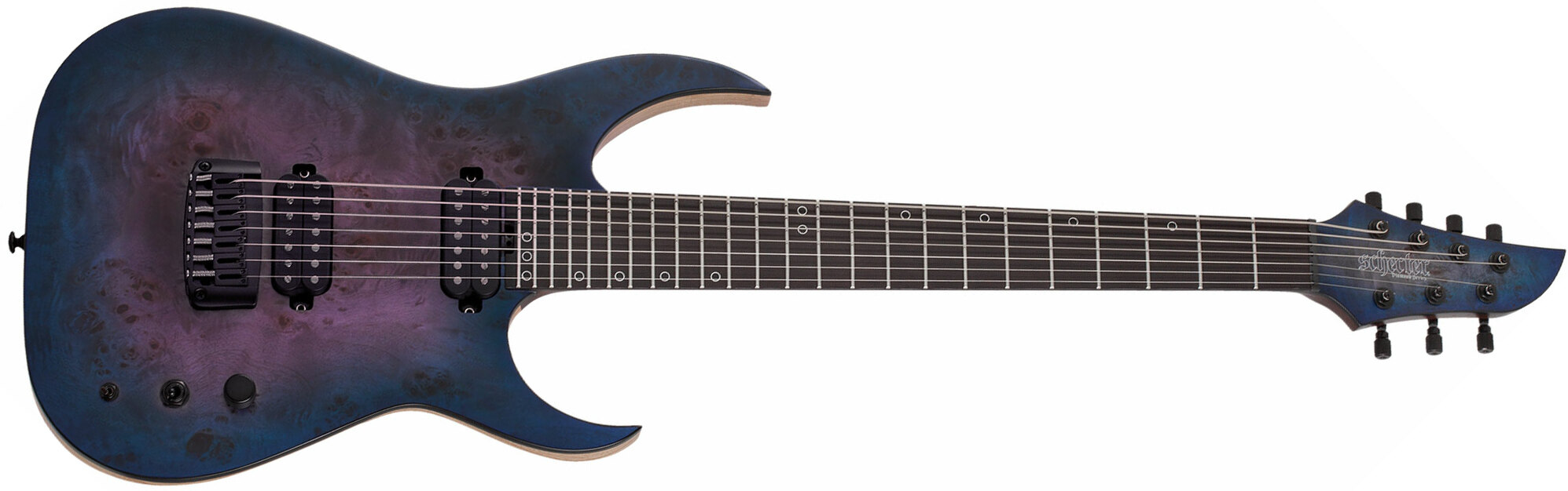 Schecter Keith Merrow Km-7 Mk-iii Artist Signature 7c 2h Ht Eb - Blue Crimson - Guitare Électrique 7 Cordes - Main picture