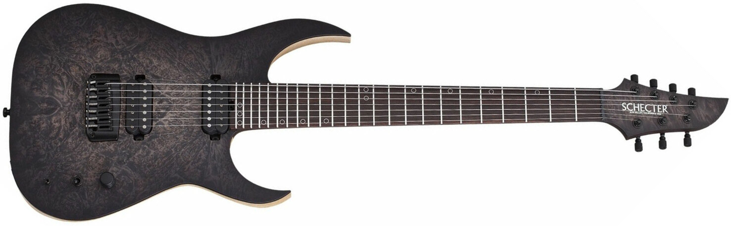 Schecter Keith Merrow Km-7 Mk-iii Artist Signature 7c 2h Ht Eb - Trans Black Pearl - Guitare Électrique 7 Cordes - Main picture