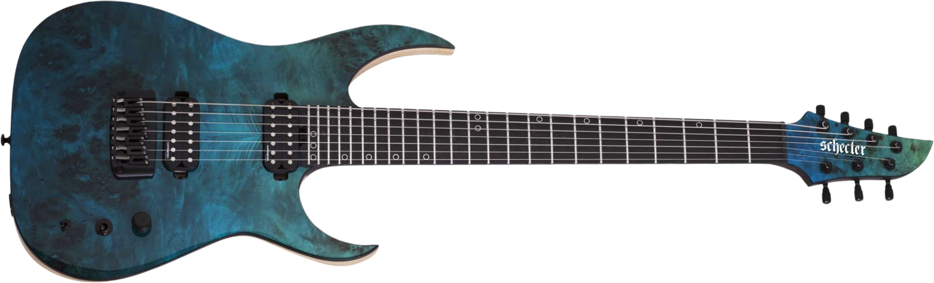 Schecter Keith Merrow Km7 Mkiii Pro Usa 7c 2h Eb - Lagoon Fade - Guitare Électrique MÉtal - Main picture