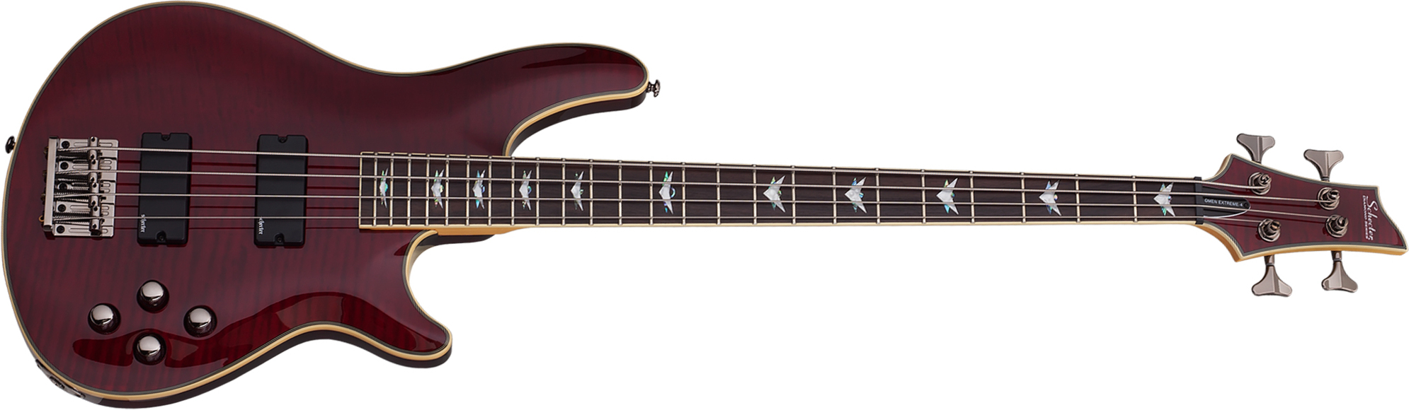 Schecter Omen Extreme-4 Active Rw - Black Cherry - Basse Électrique Solid Body - Main picture