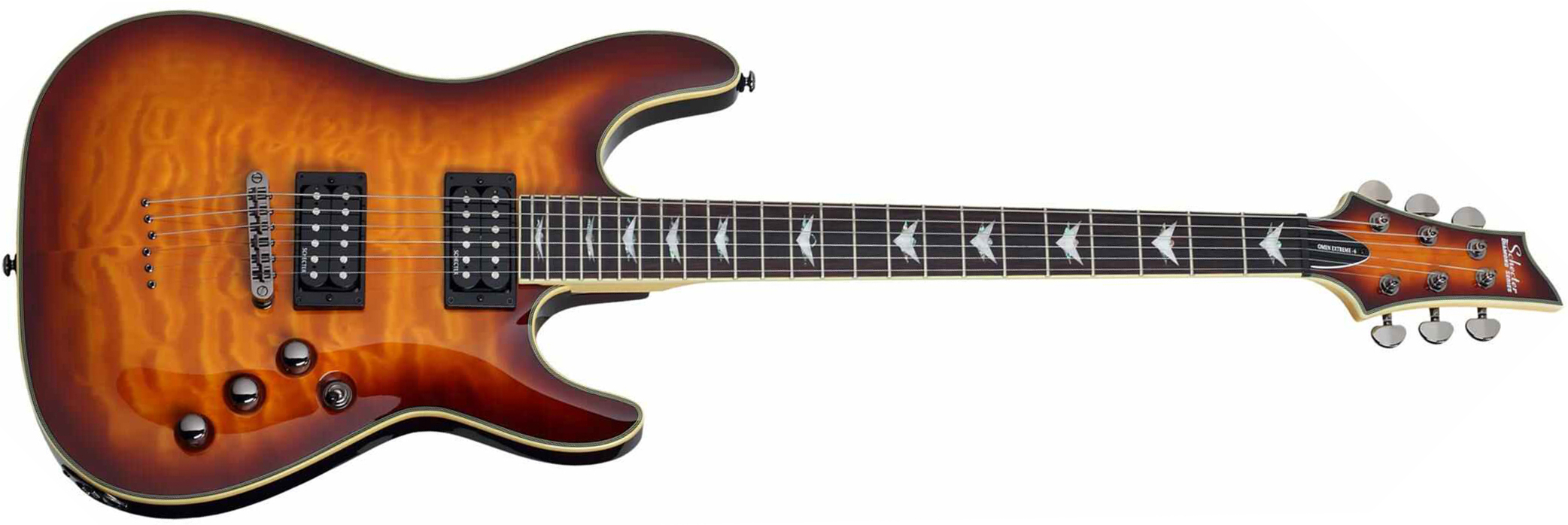Schecter Omen Extreme-6 2h Ht Rw - Vintage Sunburst - Guitare Électrique Forme Str - Main picture