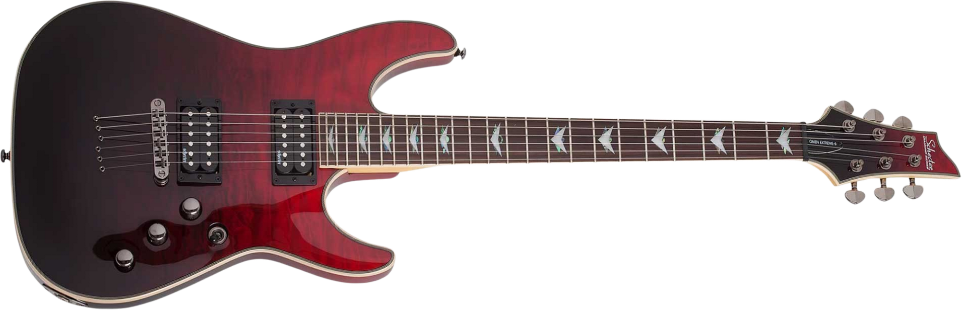 Schecter Omen Extreme-6 2h Ht Rw - Blood Burst - Guitare Électrique Forme Str - Main picture
