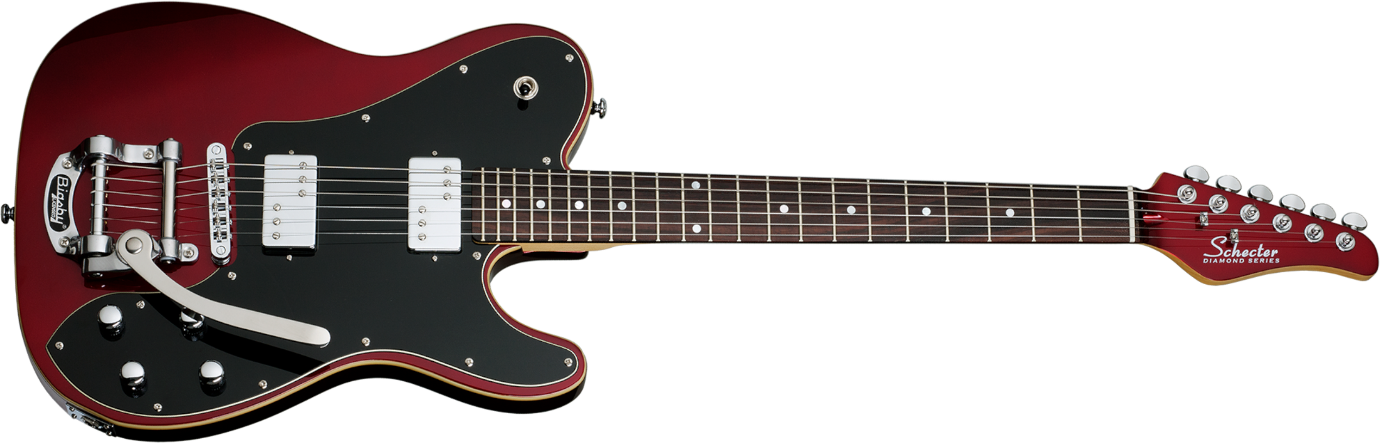 Schecter Pt Fastback Ii B Bigsby 2h Trem Bigsby Rw - Metallic Red - Guitare Électrique Forme Tel - Main picture