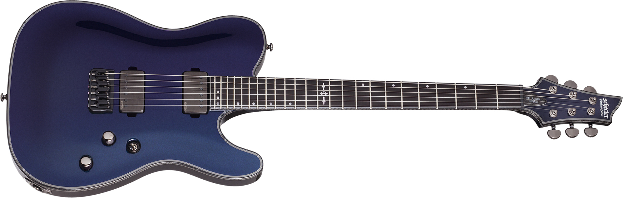 Schecter Pt Hellraiser Hybrid 2h Emg Ht Eb - Ultraviolet - Guitare Électrique Forme Tel - Main picture