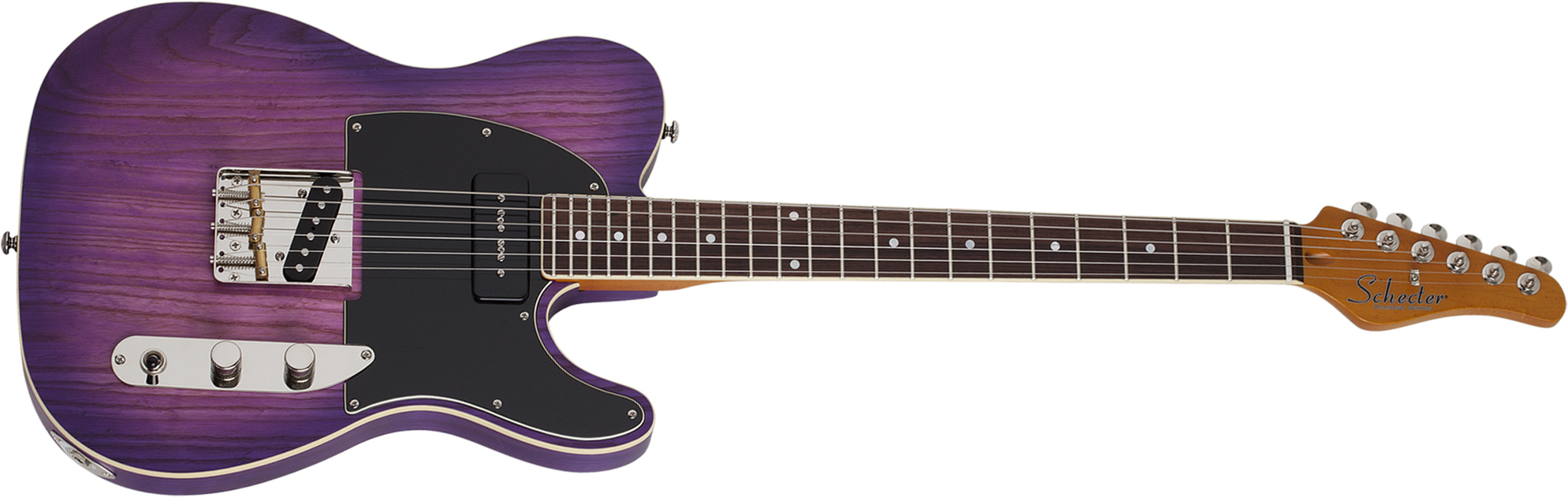 Schecter Pt Special 2s Ht Rw - Purple Burst Pearl - Guitare Électrique Forme Tel - Main picture