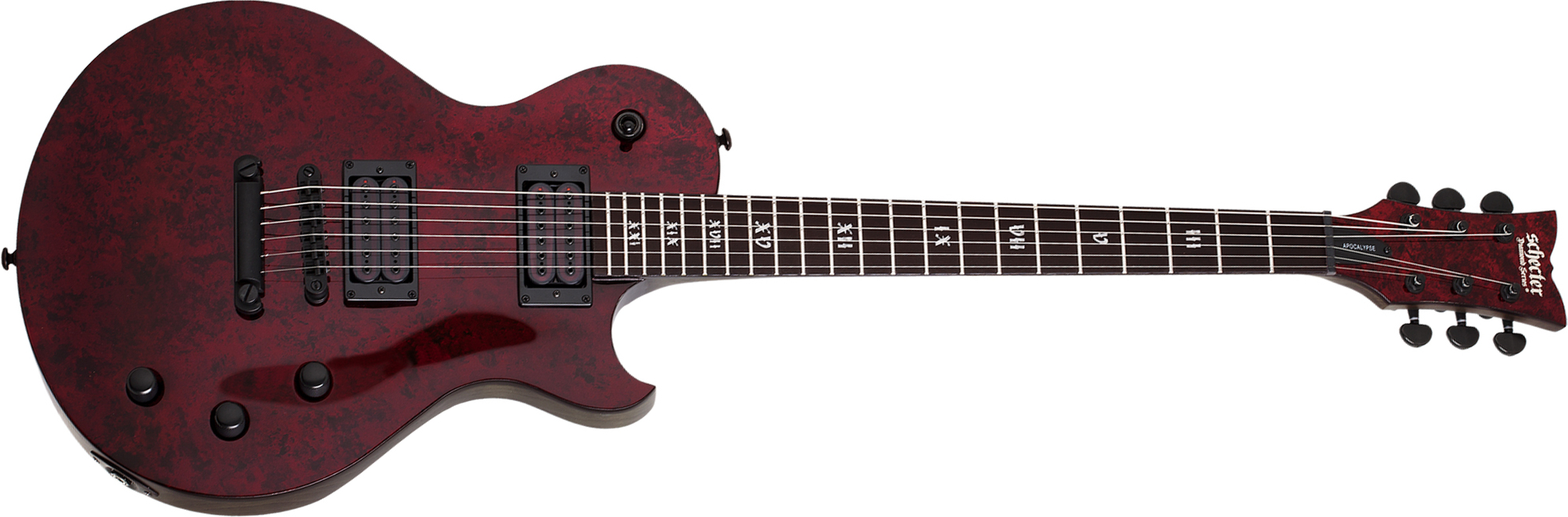 Schecter Solo-ii Apocalypse 2h Ht Eb - Red Reign - Guitare Électrique Single Cut - Main picture