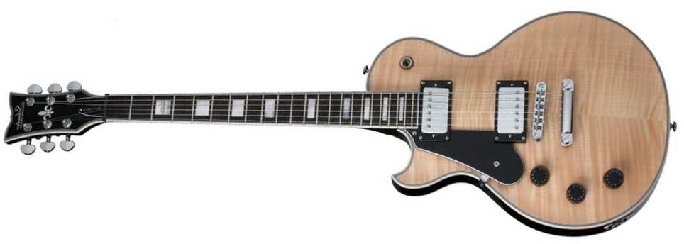 Schecter Solo-ii Custom Lh Gaucher 2h Ht Eb - Gloss Natural - Guitare Électrique Gaucher - Main picture