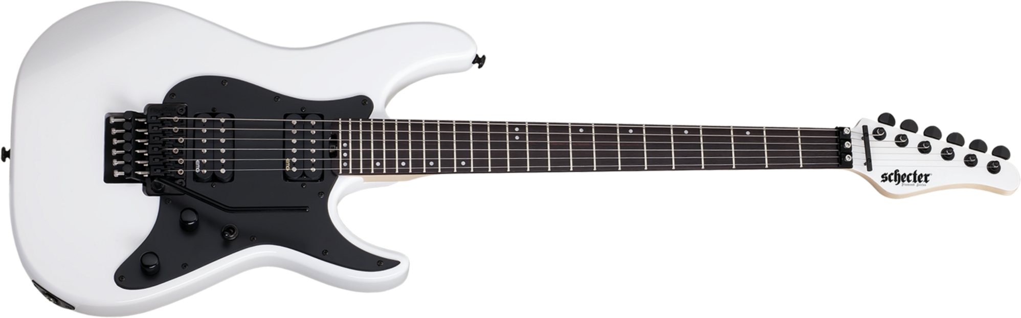 Schecter Sun Valley Super Shredder Fr 2h Emg Rw - White - Guitare Électrique Forme Str - Main picture