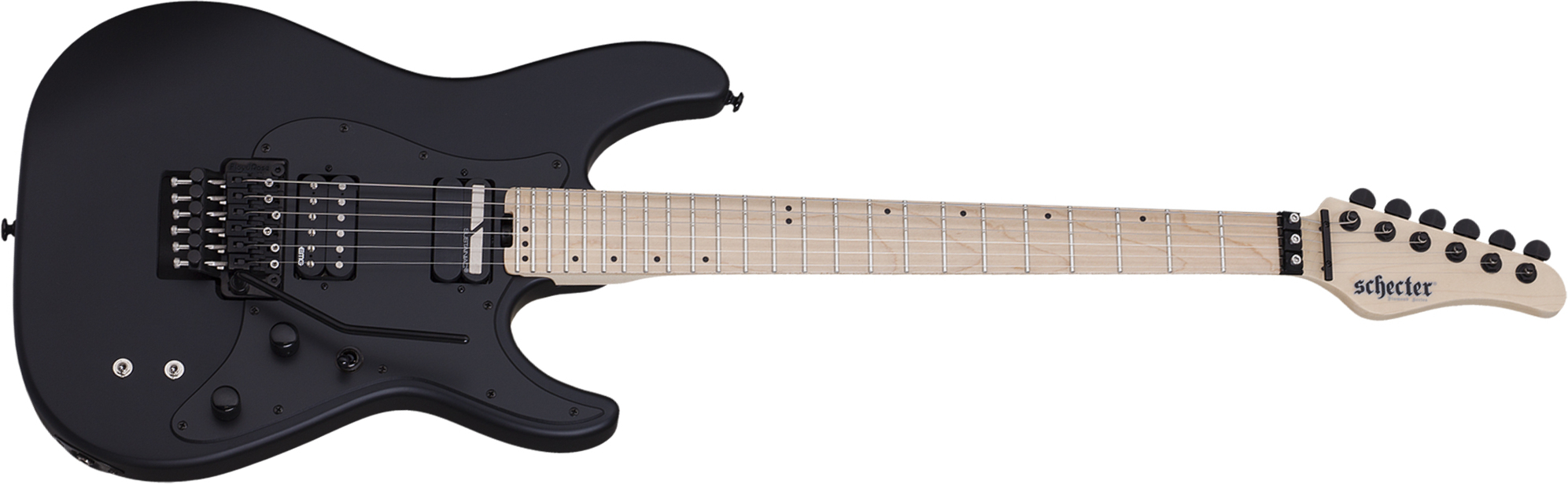 Schecter Sun Valley Super Shredder Fr S 2h Sustainiac Eb - Satin Black - Guitare Électrique MÉtal - Main picture