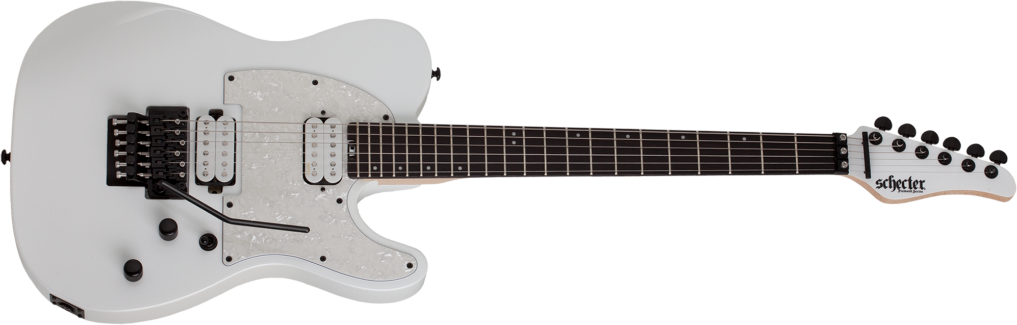 Schecter Sun Valley Super Shredder Pt Fr 2h Emg Rw - Metallic White - Guitare Électrique Forme Tel - Main picture