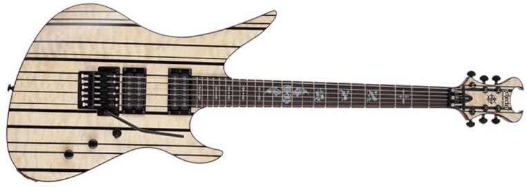 Schecter Synyster Gates Standard Plus Fr Hh Eb - Gloss Natural - Guitare Électrique Signature - Main picture