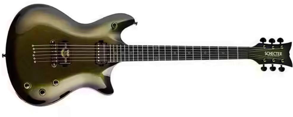 Schecter Tempest 50th Ann. 2h Ht Eb - 50th Gold Burst - Guitare Électrique MÉtal - Main picture