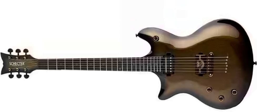 Schecter Tempest 50th Ann. Lh Gaucher 2h Ht Eb - 50th Gold Burst - Guitare Électrique MÉtal - Main picture
