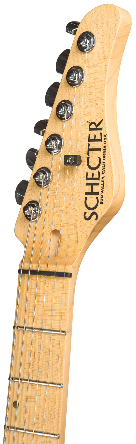 Schecter Custom Shop Sunset Usa Hss Trem Mn #1409001 - Trans Sky Blue - Guitare Électrique Forme Str - Variation 2
