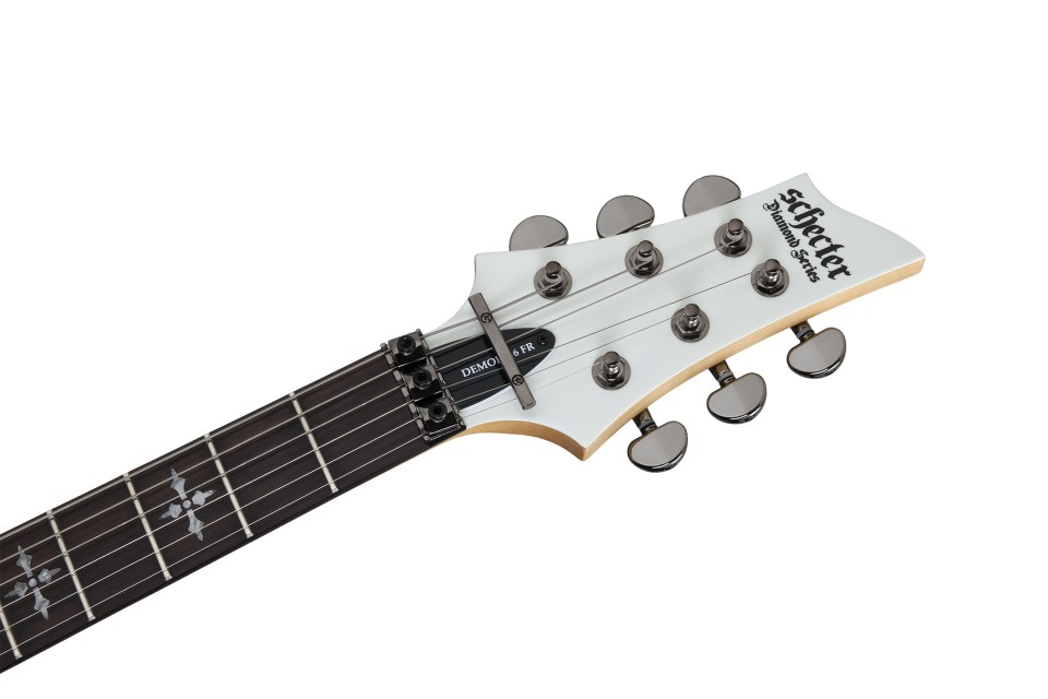 Schecter Demon-6 Fr 2h Rw - Vintage White - Guitare Électrique Forme Str - Variation 3