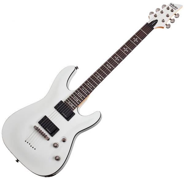 Schecter Demon-6 - vintage white Str shape electric guitar