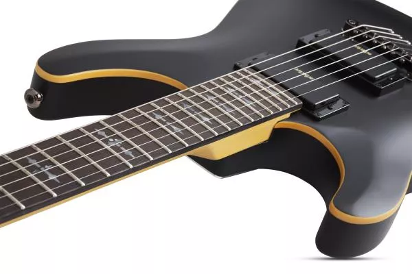 Guitare électrique solid body Schecter Demon-6 Gaucher - aged black satin