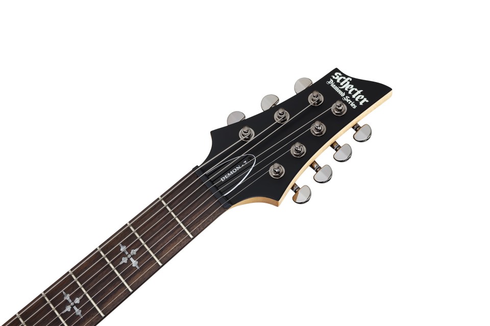 Schecter Demon-7 7c 2h Ht Wen - Aged Black Satin - Guitare Électrique 7 Cordes - Variation 4