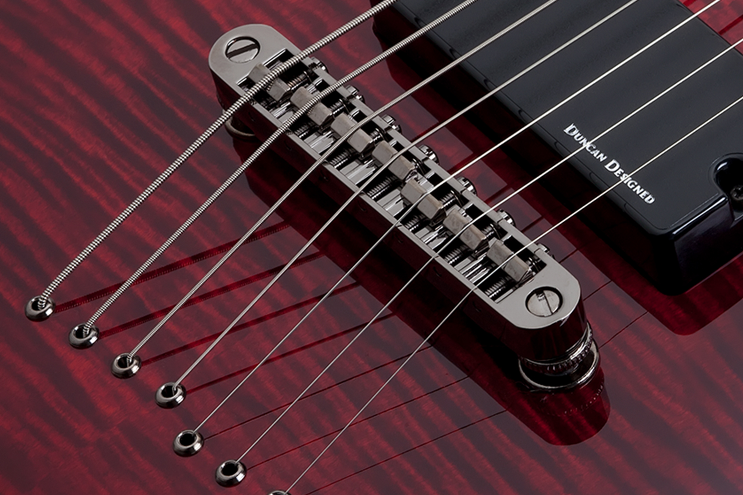 Schecter Demon-7 7c 2h Ht Wen - Crimson Red Burst - Guitare Électrique 7 Cordes - Variation 3