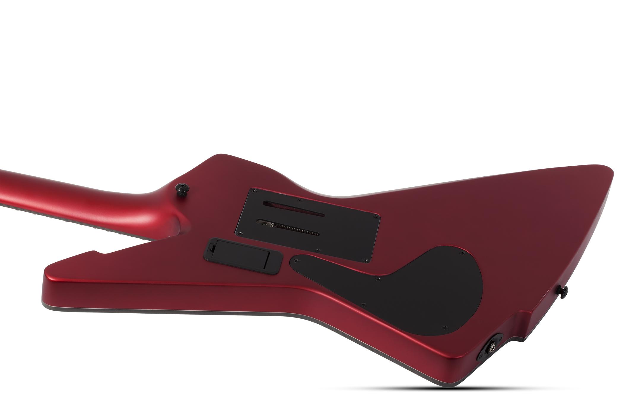 Schecter E-1 Fr S Special Edition 2h Sustainiac Fr Eb - Satin Candy Apple Red - Guitare Électrique MÉtal - Variation 1