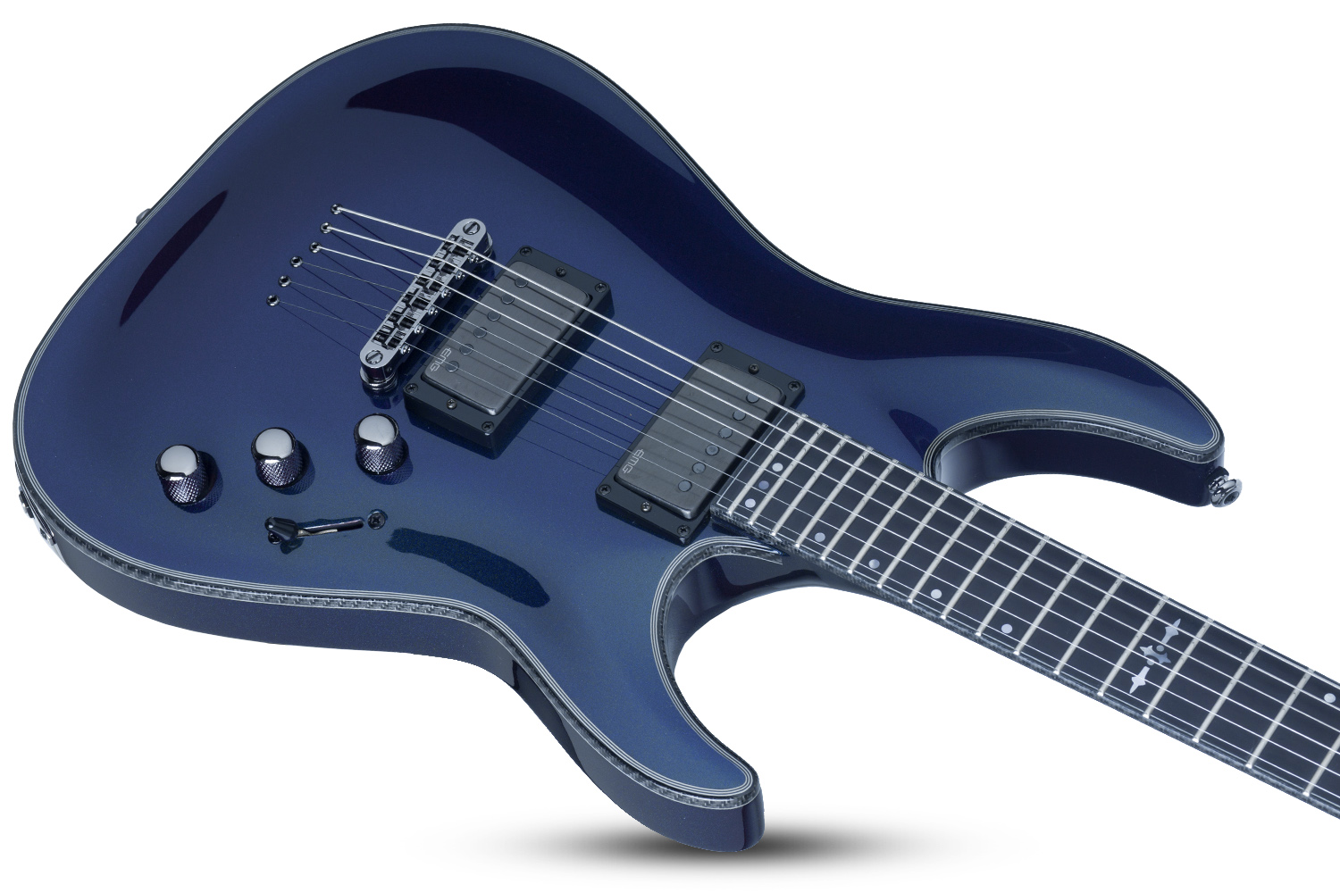 Schecter Hellraiser C-1 Hybrid 2h Emg Ht Eb - Ultra Violet - Guitare Électrique Forme Str - Variation 2