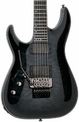 Guitare électrique gaucher Schecter Hellraiser Hybrid C-1 FR Gaucher - Trans. black burst